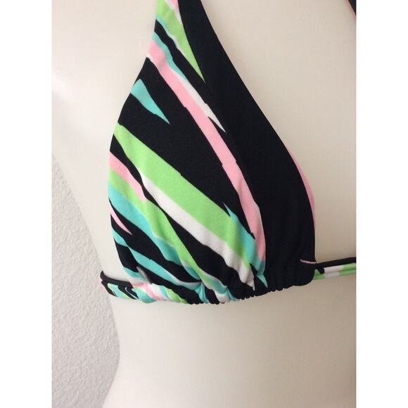 Volcom Swimwear Bikini Top Multicolor Striped - Picture 3 of 6